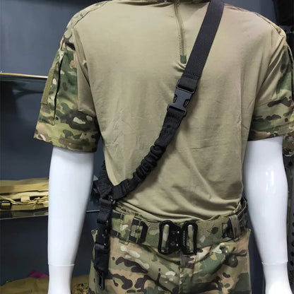 Tactical Gear Tactical Single Point Gun Sling Shoulder Strap Rifle Rope Belt with Metal Buckle