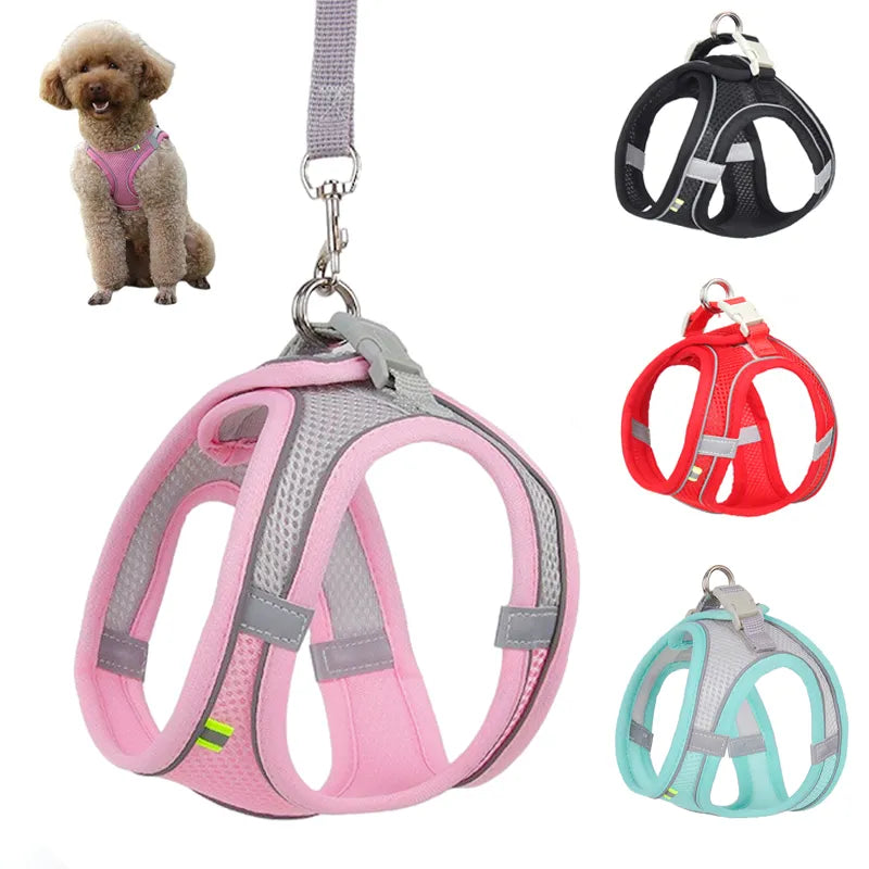 Dog Harness Leash Set for Small Dogs Adjustable Puppy Cat Harness