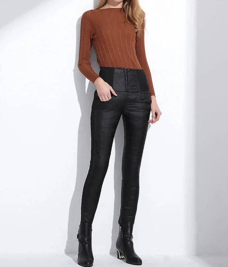 Pants Velvet Trousers Thickening Slim Thermal Female Warm Trousers Legging High Waist Pants