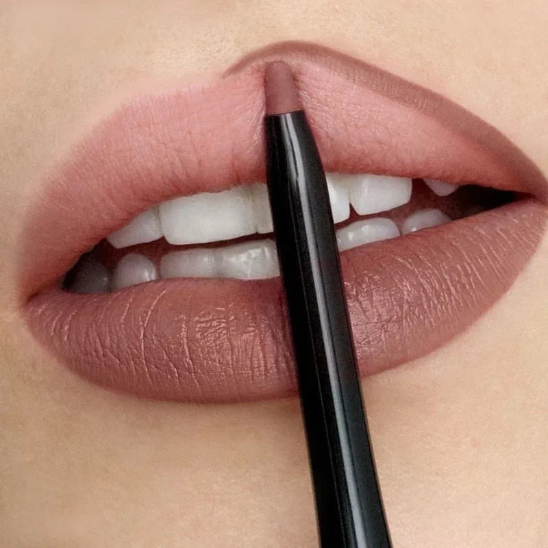 Waterproof Matte Lipliner Pencil Sexy Red Contour Tint Lasting Non-stick Cup Moisturising Lips