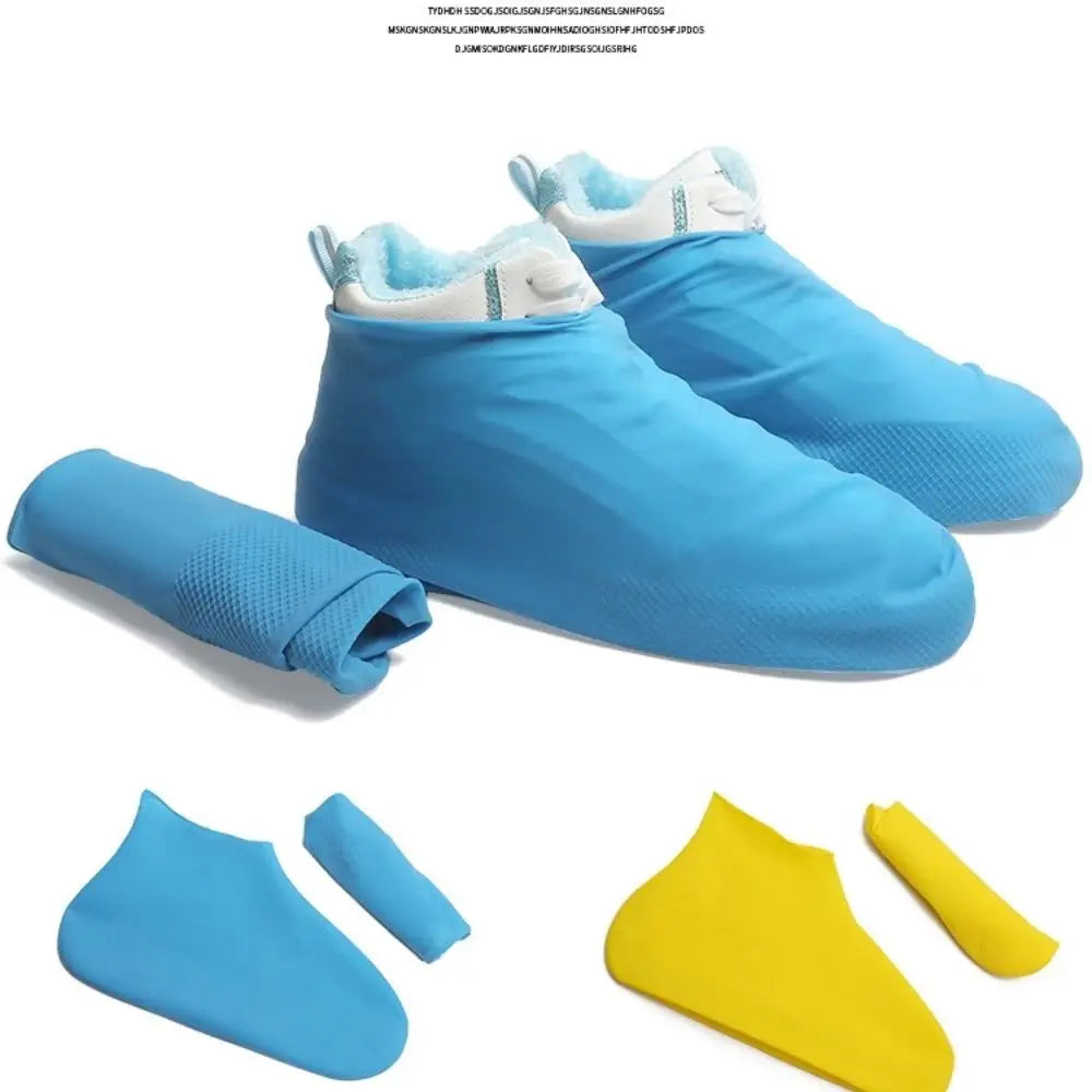 1Pair Reusable Waterproof Rain Shoes Covers Silicone Outdoor Rain Boot Overshoes Walking