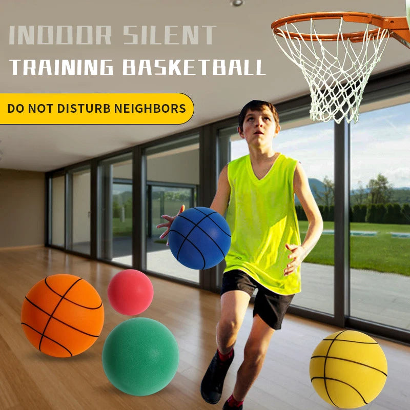 Silent High Density Foam Sports Ball Indoor Mute Basketball Soft Elastic Ball