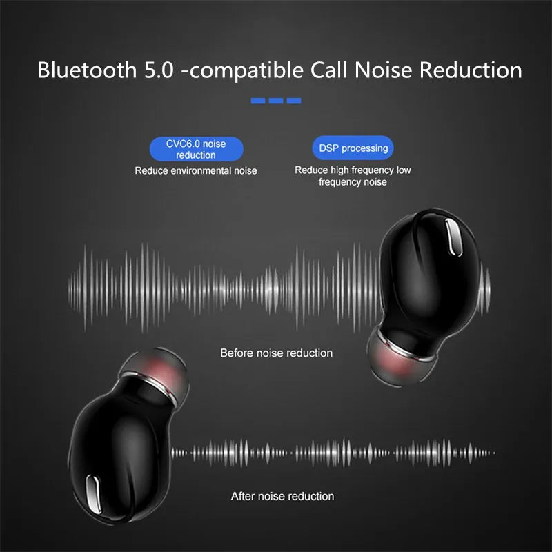 X9 Wireless Headphones Bluetooth 5.0 Earphones With Mic Single in-Ear Sports