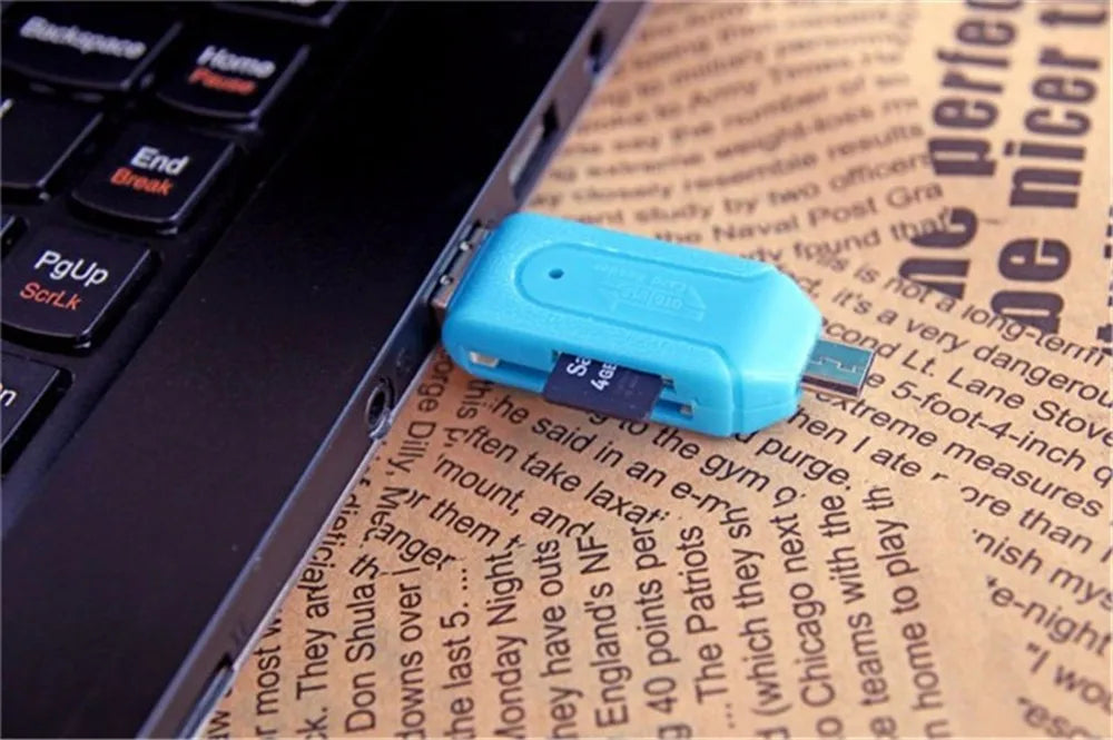 Micro USB Charger Converter 2 in 1 SD TF Card Reader Micro USB OTG Adapter for Samsung