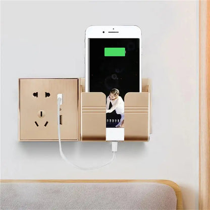 Phone Holder Plastic Bedroom Stand Electronics Remote Controller Sundries Storage Bracket