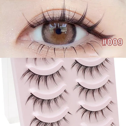 5 Pairs New Natural Manga Lashes Soft Eyelashes Thick False Eyelashes