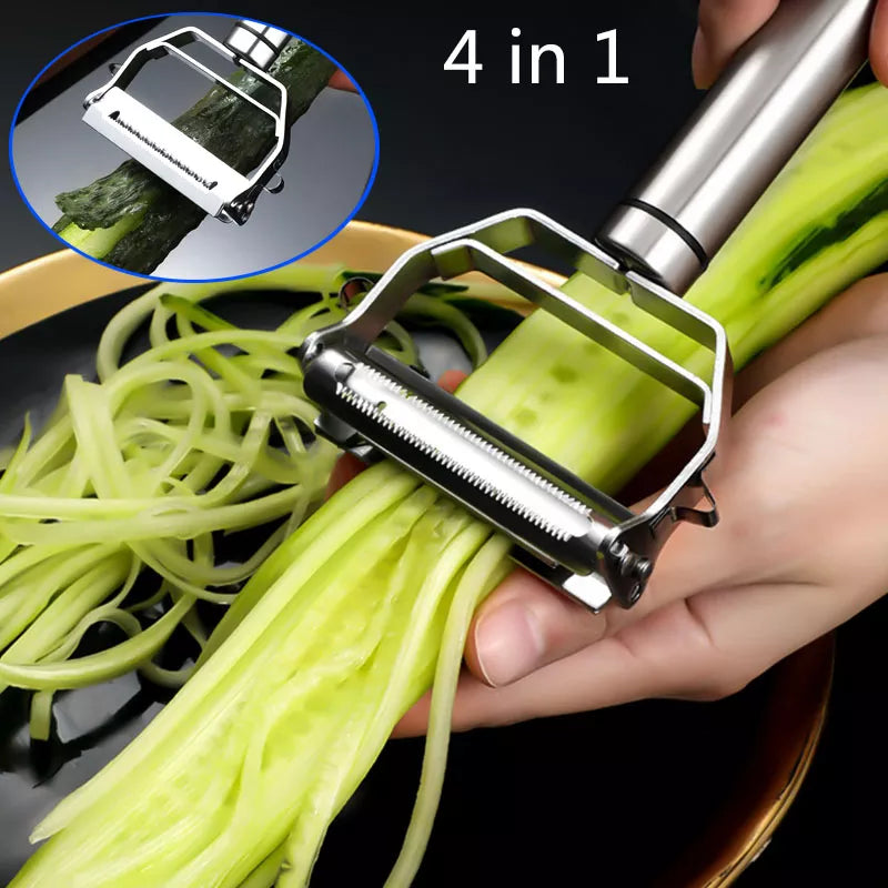 Stainless Steel Peeler Fruit Vegetable Multifunction Grater Julienne Peeler