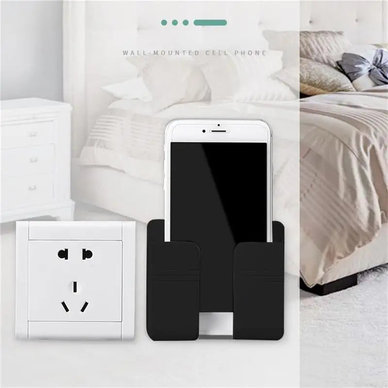 Phone Holder Plastic Bedroom Stand Electronics Remote Controller Sundries Storage Bracket