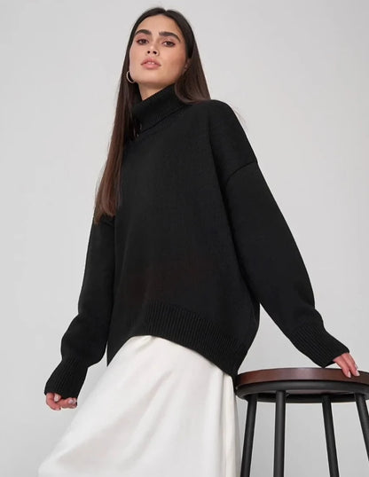 Thick Warm Pullover Top Oversized Casual Loose Knitted Jumper Female Pull