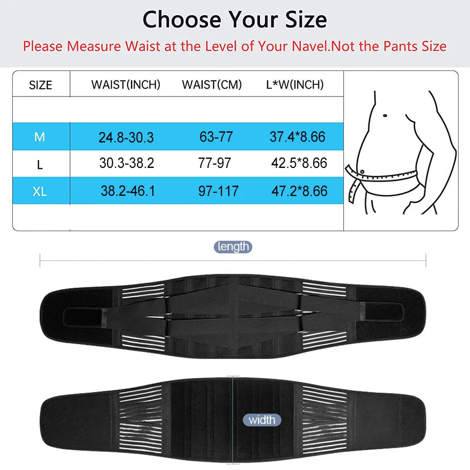 Anti-skid Orthopedic lumbar Support Breathable Waist Support Belt for Gym Pain Relief