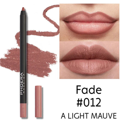 Waterproof Matte Lipliner Pencil Sexy Red Contour Tint Lasting Non-stick Cup Moisturising Lips