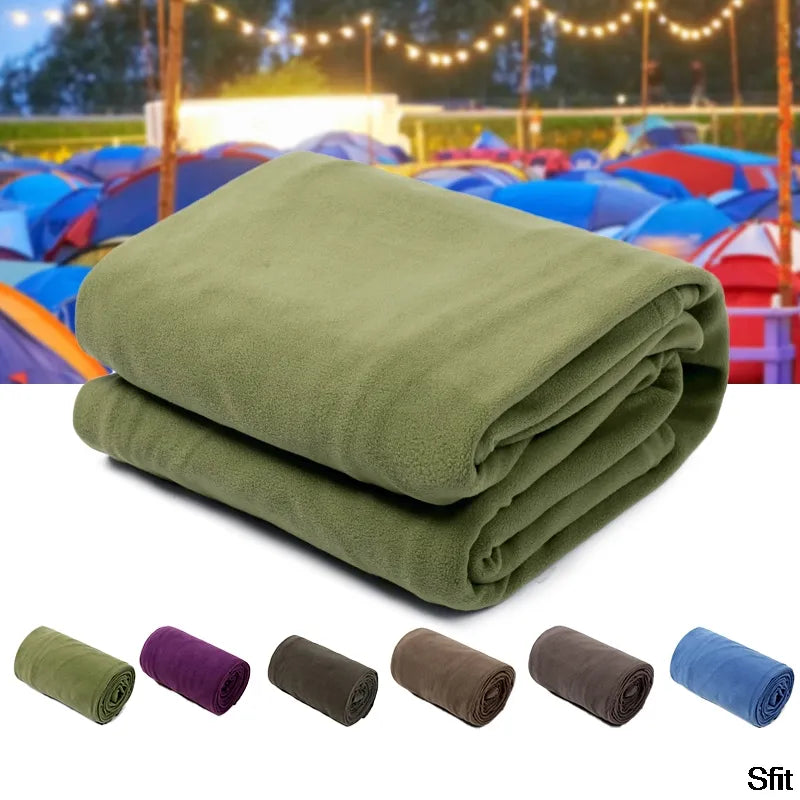 Fleece Sleeping Bag Outdoor Camping Tent Bed Travel Warm Sleeping Bag Liner Camping