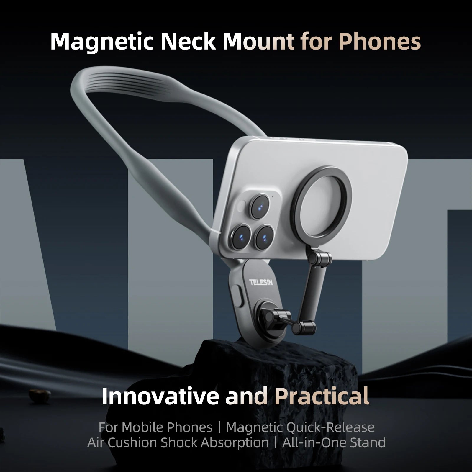 Magnetic Neck Silicone Mount Quick Release Hold