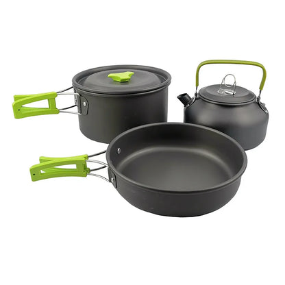 Camping Cookware Kit Outdoor Aluminum Lightweight Equipment Camping Cooking Kit