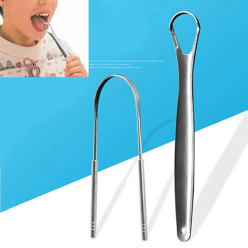 Tongue Scraper Stainless Steel Tongue Cleaner Bad Breath Removal