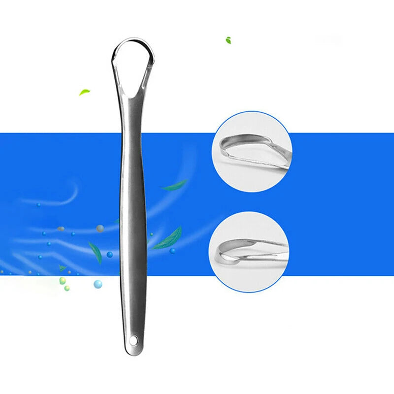 Tongue Scraper Stainless Steel Tongue Cleaner Bad Breath Removal