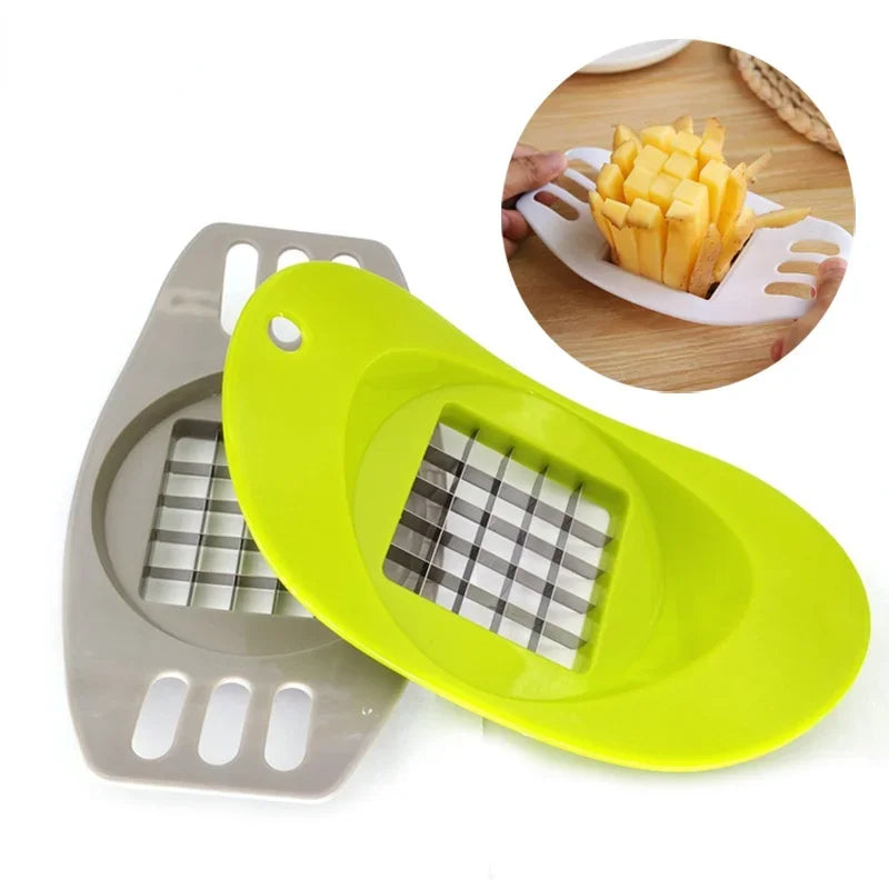 Stainless Steel Potato Cutter Vegetable Fruit Slicer Chopper Chipper Kitchen Accessories