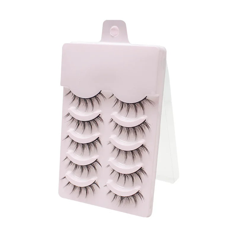 5 Pairs New Natural Manga Lashes Soft Eyelashes Thick False Eyelashes