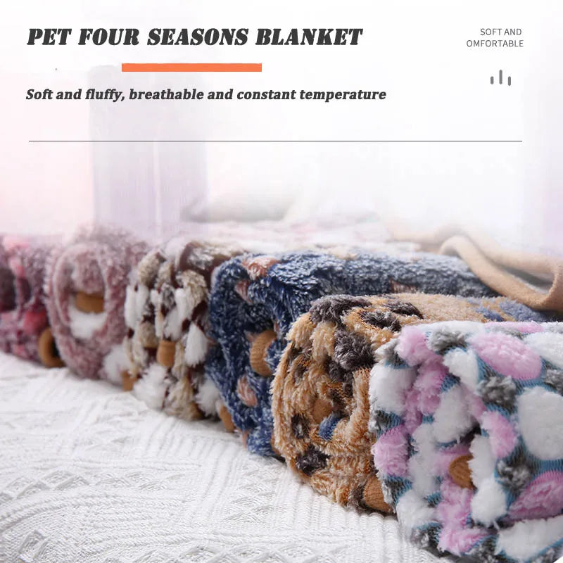 Soft And Fluffy Pet Dog Blanket Printing Pet Mat Warm Breathable Skin Friendly