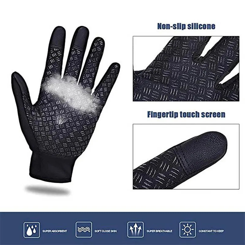 Waterproof Windproof Snowboard Motorcycle Riding Driving Warm Touchscreen Zipper Glove