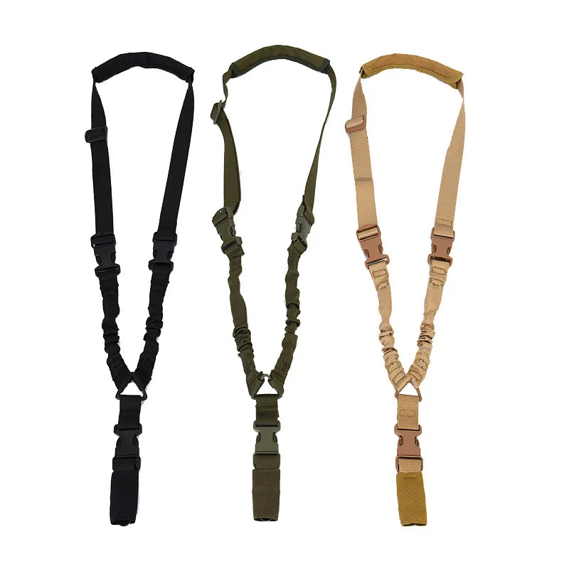 Tactical Gear Tactical Single Point Gun Sling Shoulder Strap Rifle Rope Belt with Metal Buckle