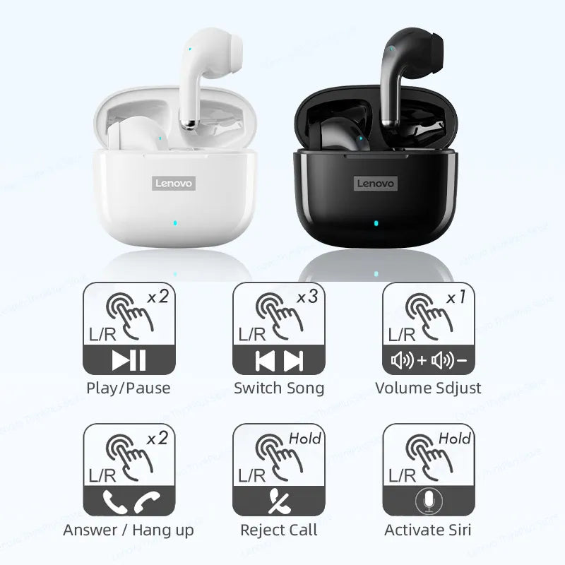 Earphones Wireless Bluetooth 5.1 Sport Noise Reduction Headphones Touch Control