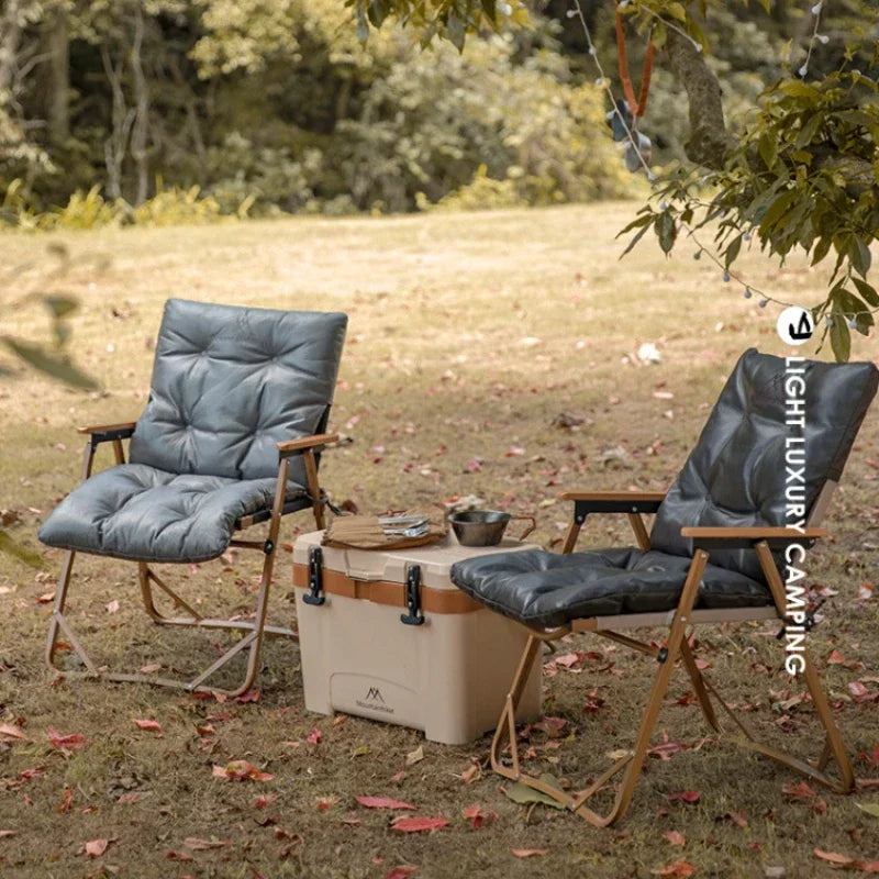 Outdoor Camping Leather Cushion Warm Chair Cover Camping Home Heating Chair Cushion Sofa