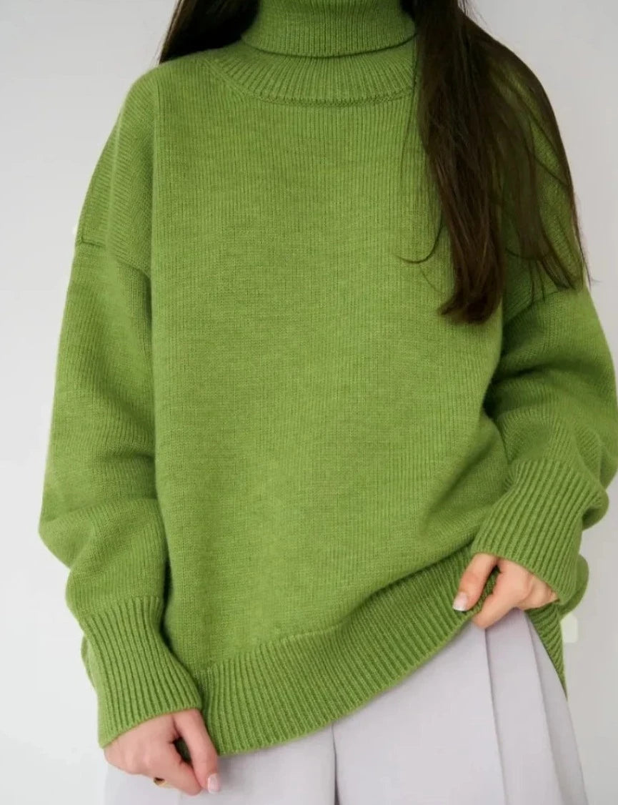 Thick Warm Pullover Top Oversized Casual Loose Knitted Jumper Female Pull