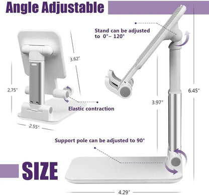 Desk Mobile Phone Holder Stand For Metal Desktop Tablet Holder Table Cell Foldable Extend Support