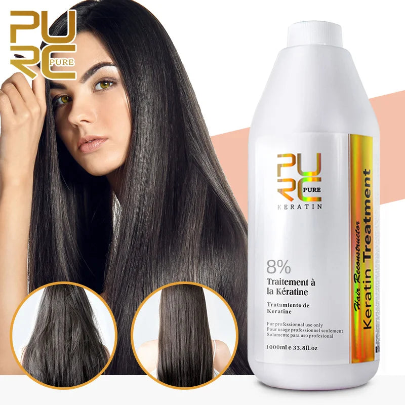 Keratin Hair Treatment Formalin Pure Keratin Straightening Smoothing for Hair Hot